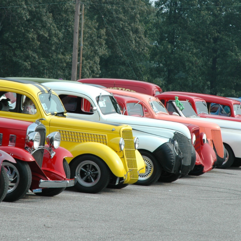 Oldtimers op een rij