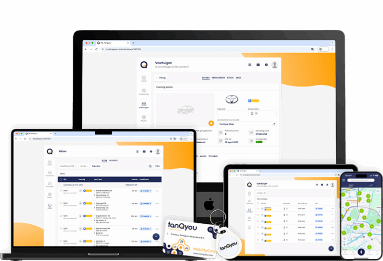 Alle apparaten waarop de fleetmanager te bereiken is