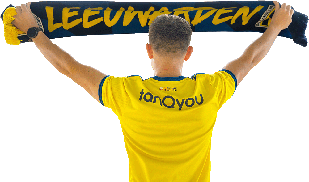 Cambuursupporter met een sjaal