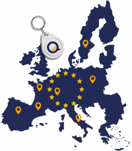Kaart van Europa met onze laadtag