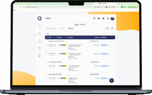 Mockup rittenregistratie op macbook