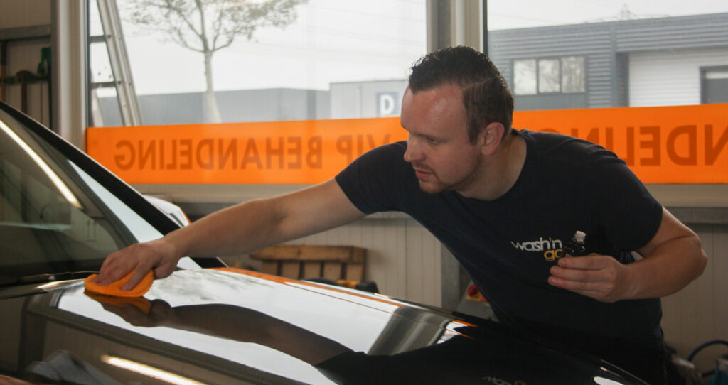 Jelle in de wasstraat