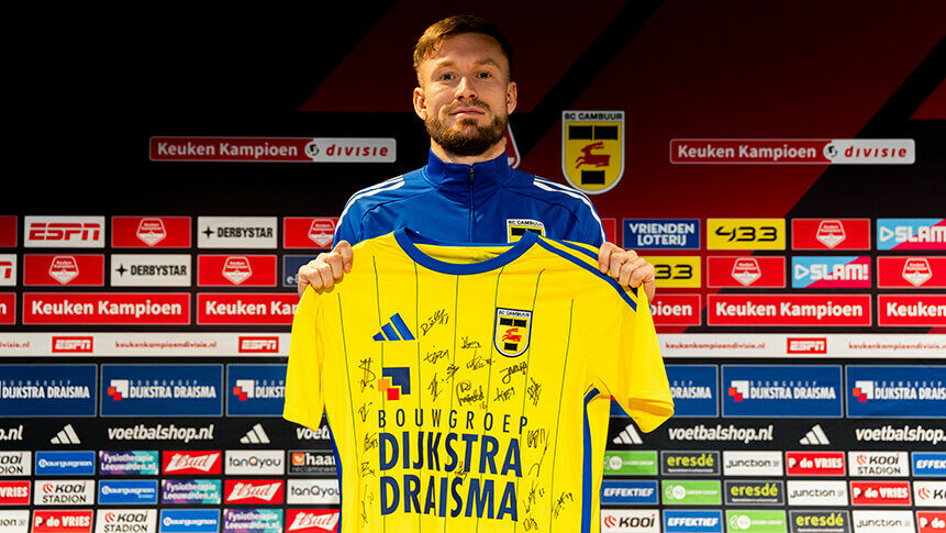 Mark Diemers met Cambuurshirt