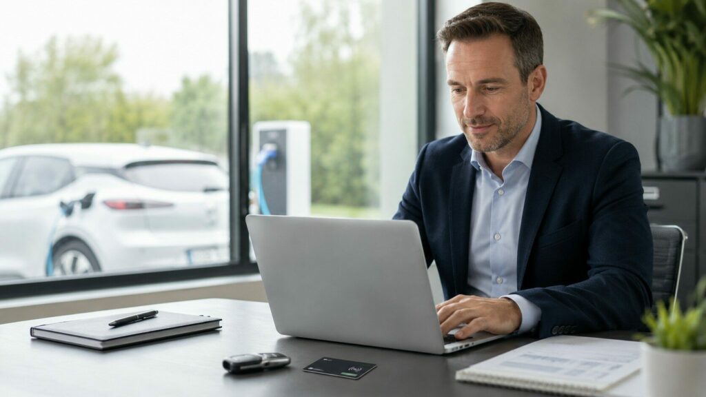Ondernemer doet administratie