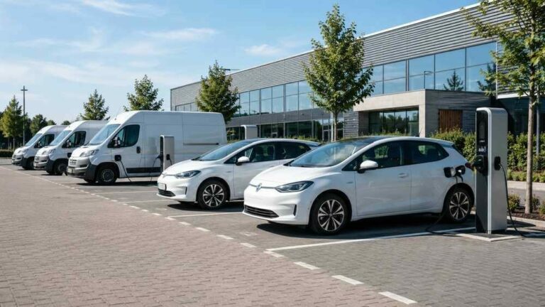 Laadplein met elektrische auto's