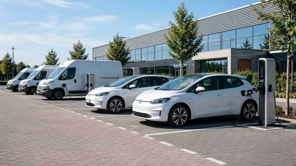 Laadplein met elektrische auto's