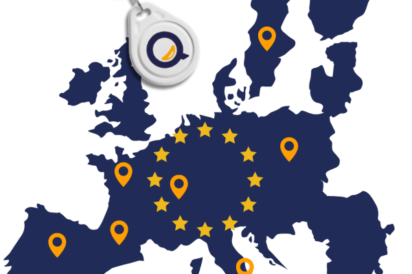 Kaart van Europa met onze laadtag