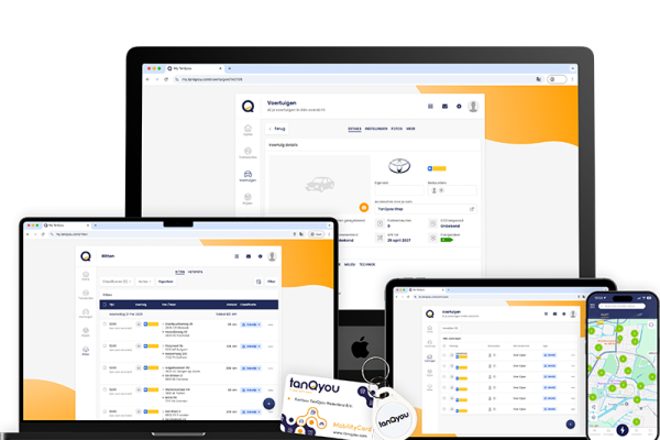 Alle apparaten waarop de fleetmanager te bereiken is
