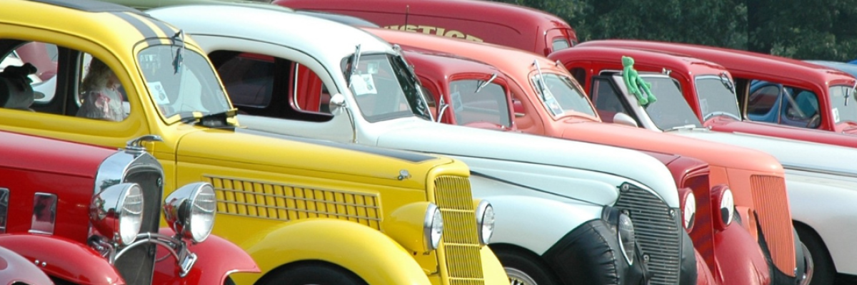 Oldtimers op een rij
