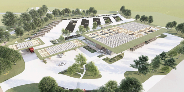 Transferium Een conceptafbeelding van een transferium van TanQyou