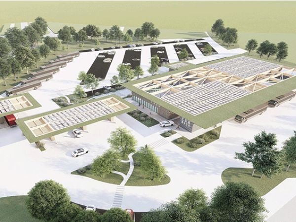 Transferium Een conceptafbeelding van een transferium van TanQyou